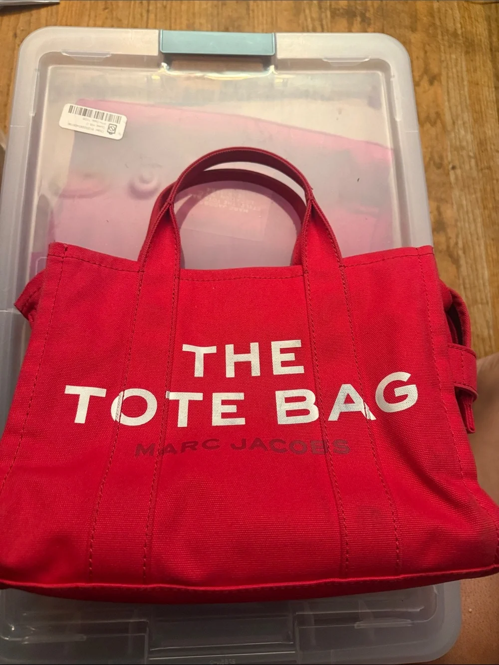 Marc Jacobs Red Canvas 'The Tote Bag' Medium Size USED